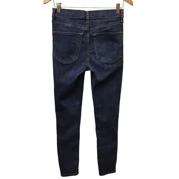 Free People 27 (US 4) Skinny Jeans Cropped Distressed Women’s Mid Rise Stretch - Picture 3 of 12